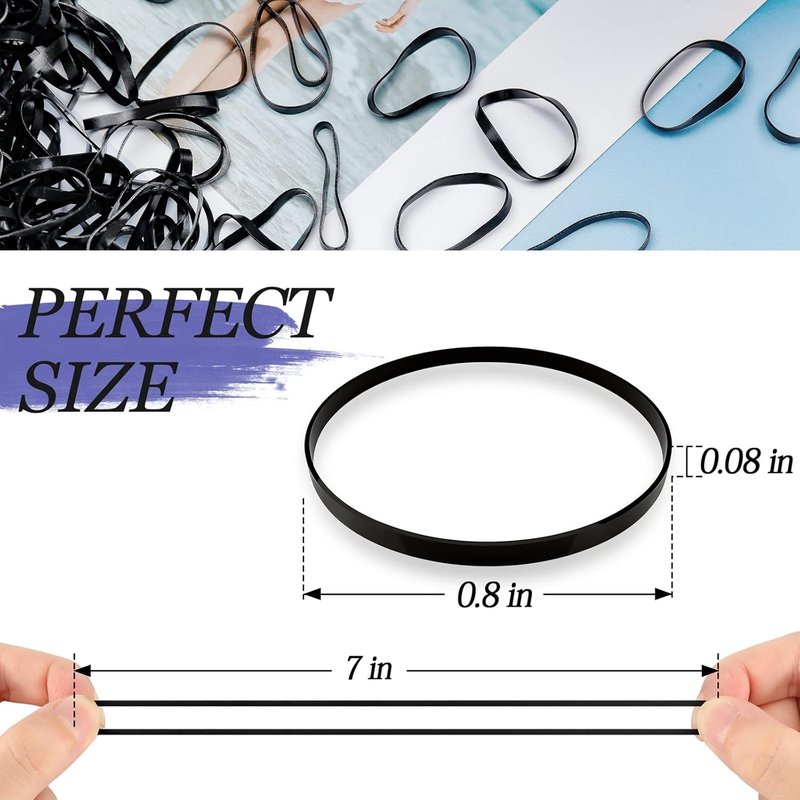 KANPRINCESS 1000PCS Black Hair Rubber Bands - Durable & Stretchy for All Hair Types