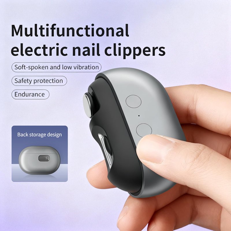 Electric Nail Clippers for Seniors,Upgraded 3 in 1 Electric Automatic Nail Clippers for Thick, Toenail Clippers with LED Light,Perfect for People with Reduced Mobility (Black)