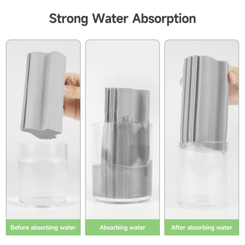 4Pcs PVA Kitchen Multi Purpose Scrub Sponges，Scrubbing Sponge with Handle Decontamination Cleaning Sponge Soft Water Absorb Dishwashing Sponge for Household (Gray*2+Green+Pink)