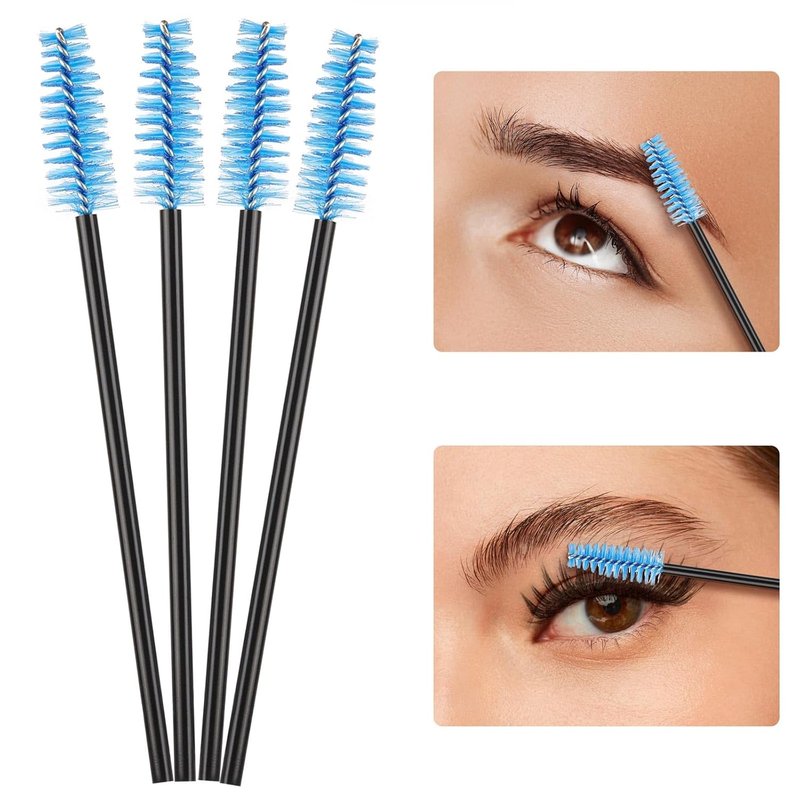 Disposable Mascara Wands - 500 Pack Eyelash Brushes for Extensions | Blue Spoolies