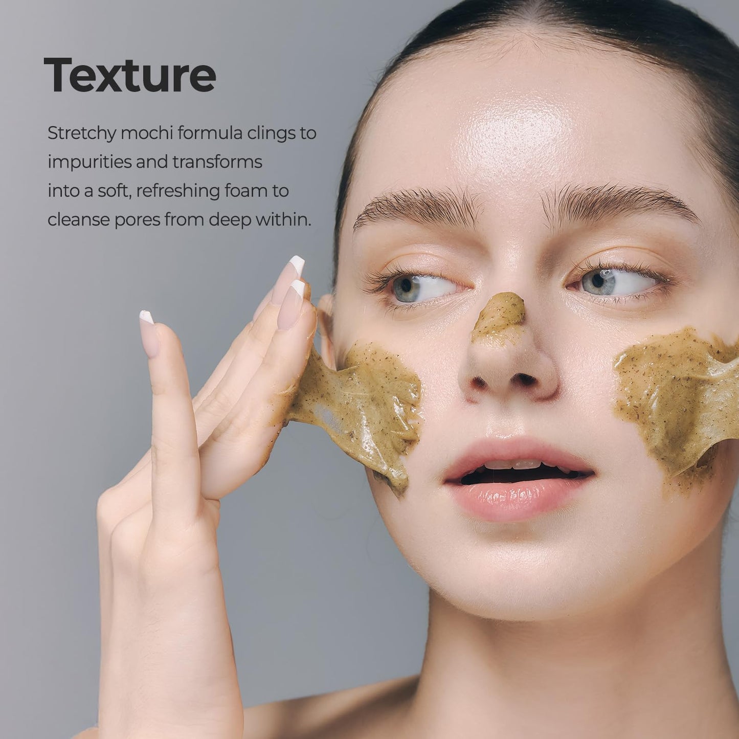 Laka Melty Mugwort Cleansing Face Mask, 120ml/4.05 fl.oz, Pack to Foam Formula with Mochi Texture, Facial Cleanser for Pores, Blackheads, Whiteheads, Korean Skincare