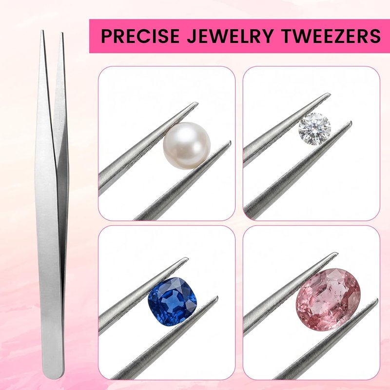 Rhinestone Picker Tool Kit - 30PCS Dual-Head Dotting Pens, Clay Tweezers & Storage Tray for Nail Art & Crafts