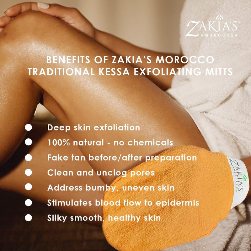Original Kessa Exfoliating Glove - Charcoal Black - Microdermabrasion At Home Exfoliating Mits, Removes unwanted dead skin, dirt and grime and Keratosis Pilaris. Great for spray tan removal. (1 Unit)