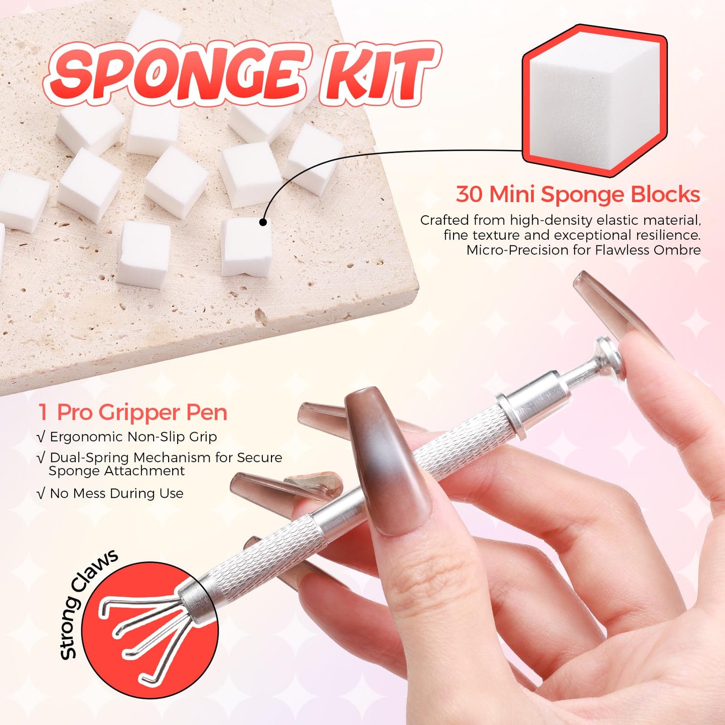 Sponge Pat Painting Gel, 20 Colors Ombre Gel Nail Polish for Ombre Nails Aura Nails, French Manicure DIY Nail Art High-glossy DIY Palette Cloud Fluff