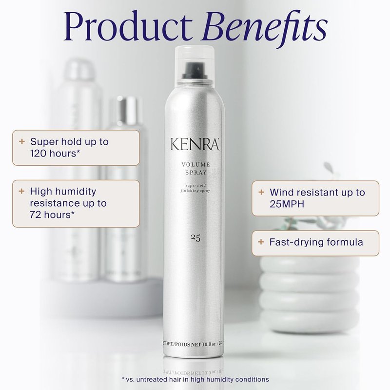 Kenra Professional Volume Spray 25 - Super Hold Hairspray for All Hair Types | Flake-Free & Fast-Drying