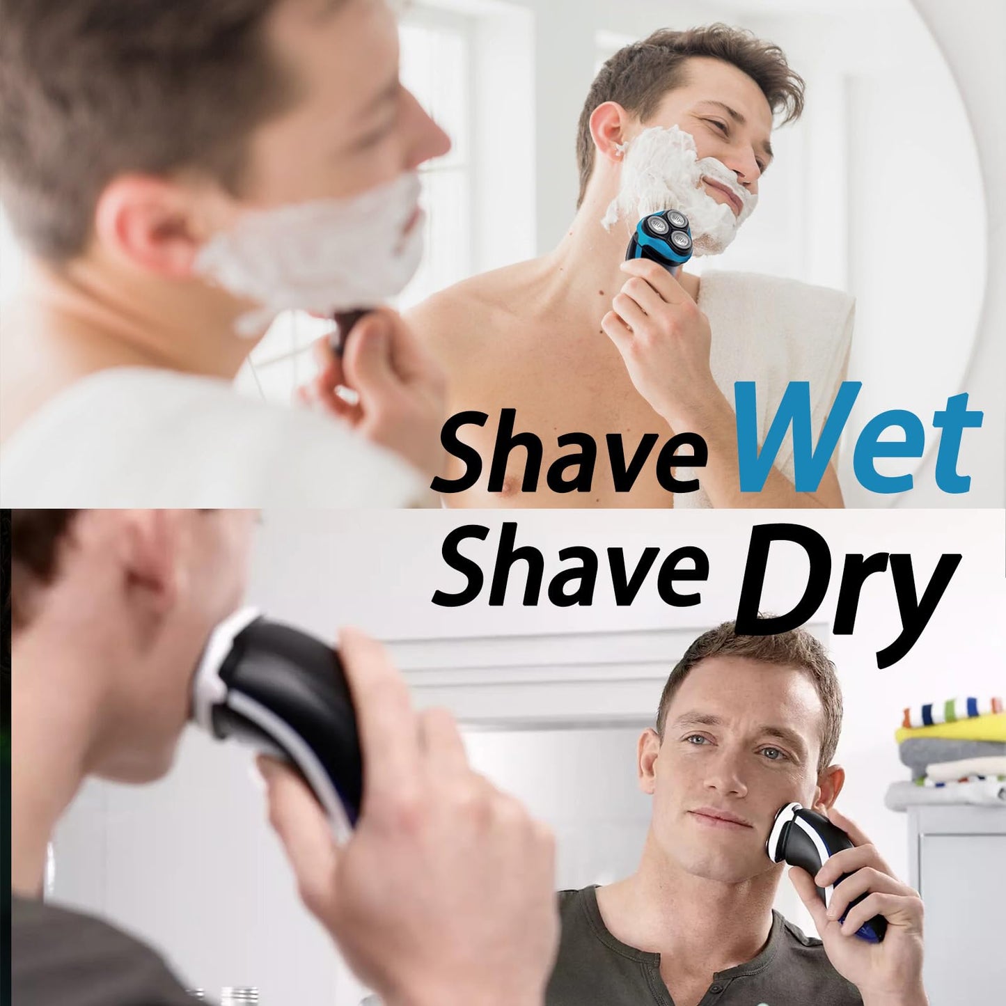 SUPERNB SH30 Shaving Heads for Philips Norelcos Series 1000, 2000, 3000 and 5000X Razors, Shaver Replacement Blades with High Performance - Shave Wet and Dry, 6Packs.