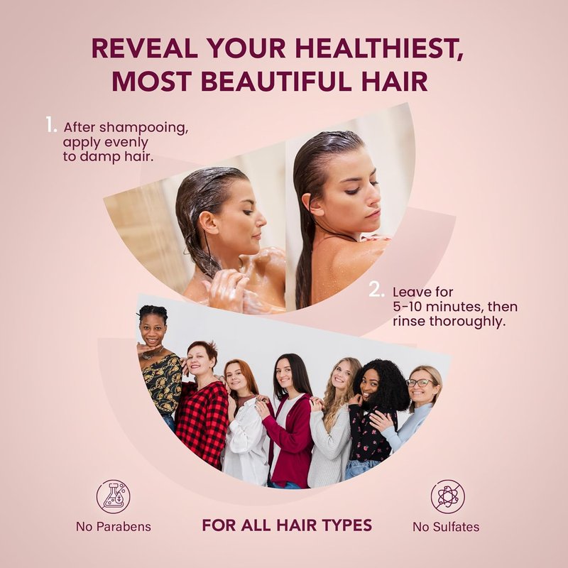 Skiennix Deep Conditioning Hair Mask - Hydrating Repair Treatment with Argan Oil & 10 Oils | 8.45 fl oz