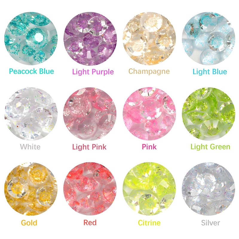 Flatback Rhinestones For Bedazzling Crafting Nails SS10 3mm 4000 Pieces Transparent Resin Rhinestone Round Gems for DIY Bags Clothes Shoes Nail Art Glitter Stone Peacock Blue