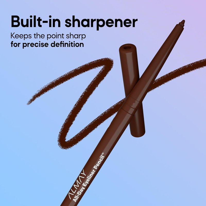 Almay All-Day Eyeliner Pencil - Smudge Proof & Waterproof Eye Makeup | Hypoallergenic, 205 Black, 0.01 oz