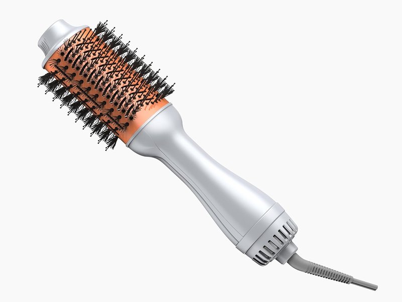 4-in-1 Hot Air Brush | Hair Dryer & Styler with 33000 RPM Motor, Ionic Bristles for Frizz-Free Blowouts, 3 Heat Settings
