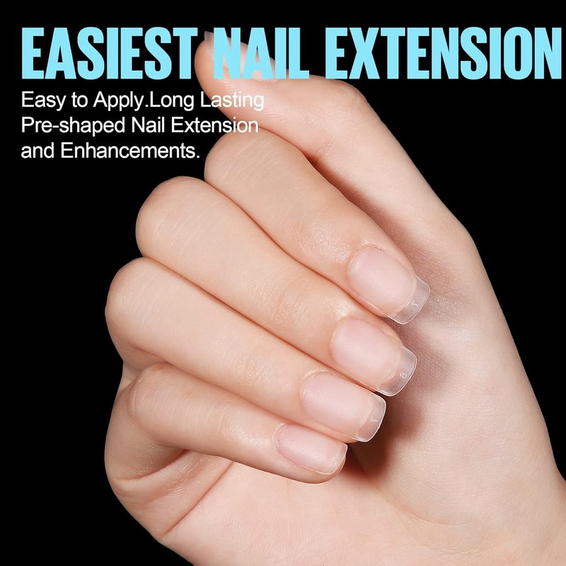 Extra Short Square Nail Tips - 450 Pcs Soft Matte Fake Nails | 15 Sizes for DIY Nail Art