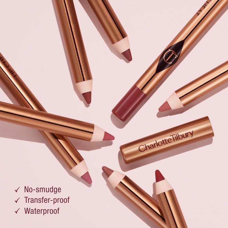 Charlotte Tilbury Lip Cheat Lip Liner Pencil - Gives Lips a Fuller-Looking, Defined Pout - Enriched with Jojoba Oil & Hyaluronic Acid - Waterproof, Smudge-Proof & Transfer-Proof - Iconic Nude