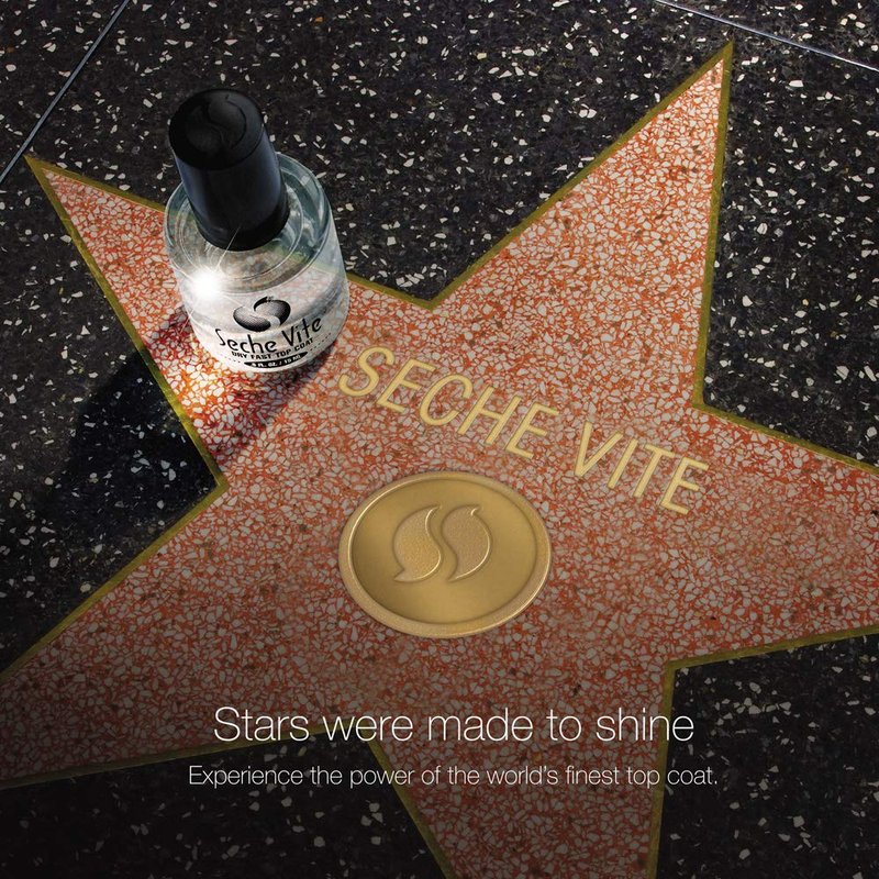 Seche Vite Dry Fast Top Coat | Quick-Drying Nail Polish Finish - 2 Pack, 0.5 fl oz