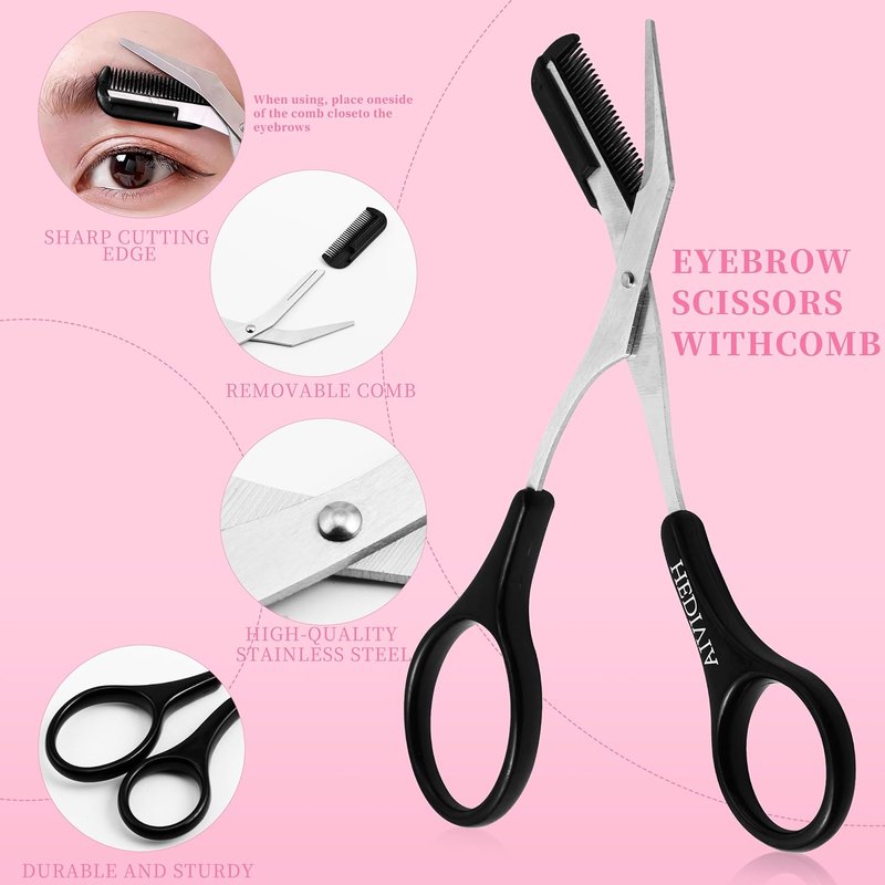 HEDVIA 9-Piece Face Razors Set for Women | Dermaplaning & Eyebrow Grooming Kit - Pink