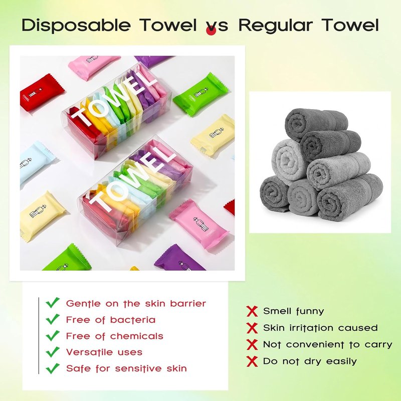 Compressed Towels - 280 Pcs Portable Travel Wash Cloths | Quick Absorbent Cotton, 9.5x12 Inch for Camping & Hiking