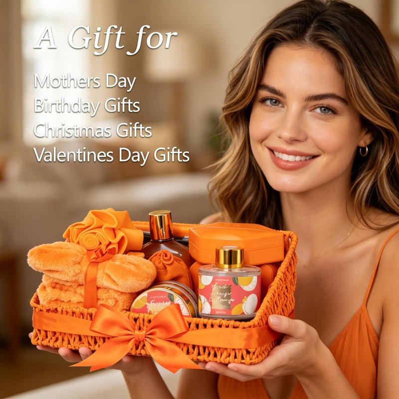Gifts for Women, Birthday Gift - 23-Piece Spa Gift Basket for Women, Mother's Day Gift Basket for Mom, Bath and Body Gifts, Bath Gift Set, Spa Gift Baskets | Christmas, Valentines Day Gift