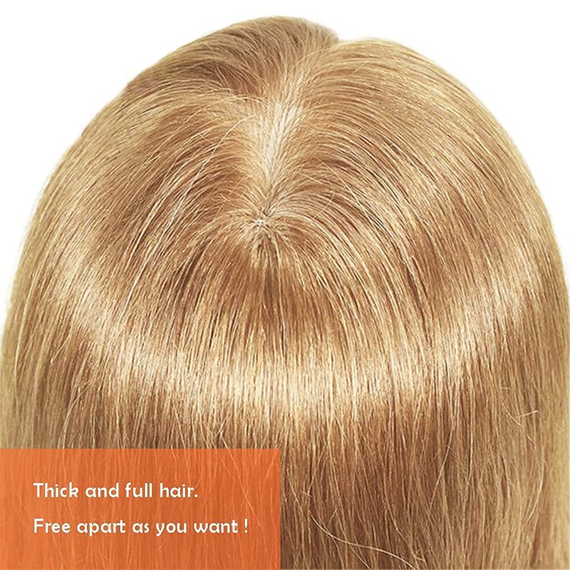 FABA Mannequin Head with Hair Blonde 26"-28" Cosmetology Mannequin Head Styling Practice Braiding Cosmetology Doll Head Hair for Hairdressing with Free Clamp Holder