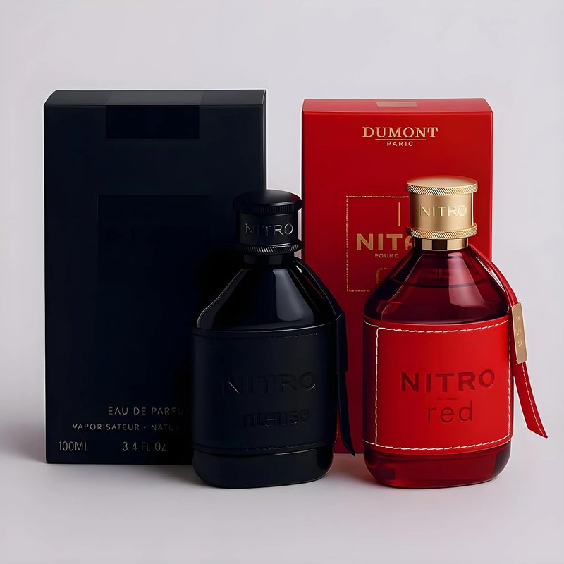 Dumont Nitro Intense & Nitro Red Eau de Parfum Set - 3.45 fl oz Each | 2-Piece Fragrance Collection