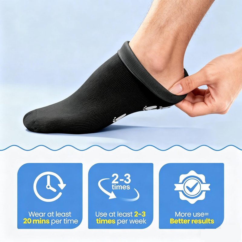 Silicone Moisturizing Socks for Women Men Large- 2Pairs Foot Moisturizer Socks for Dry Cracked Feet- Black Aloe Spa Moisture Hydrating Foot Care Socks (L Up to Size 12)