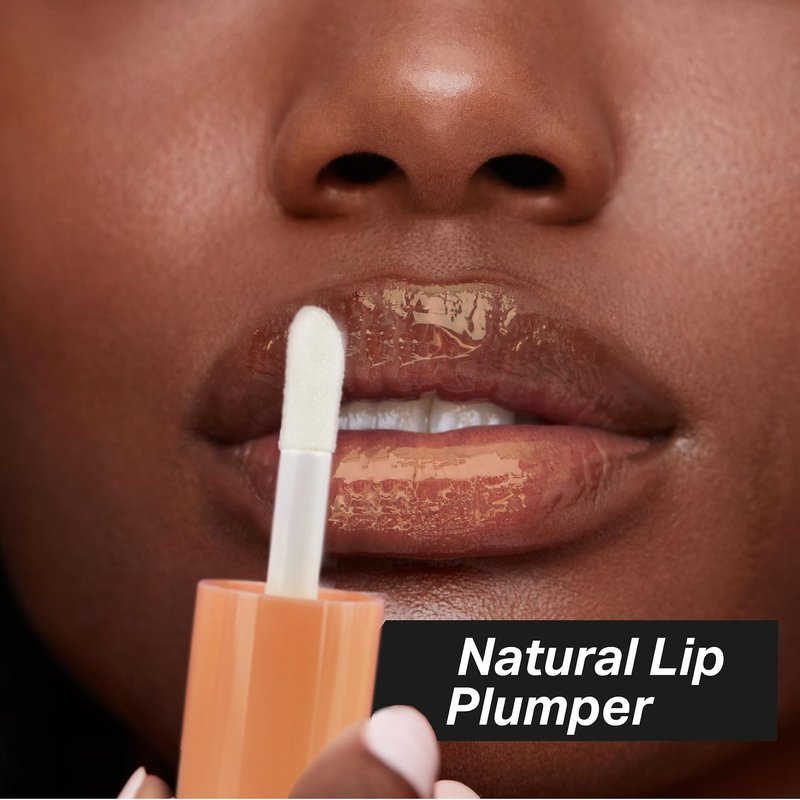 MISS2M Hydrating Clear Lip Gloss with Nourishing, Non-Sticky Jojoba Oil Natural Lip Plumper Gloss: 01 Strawberry, 0.14 Fl Oz