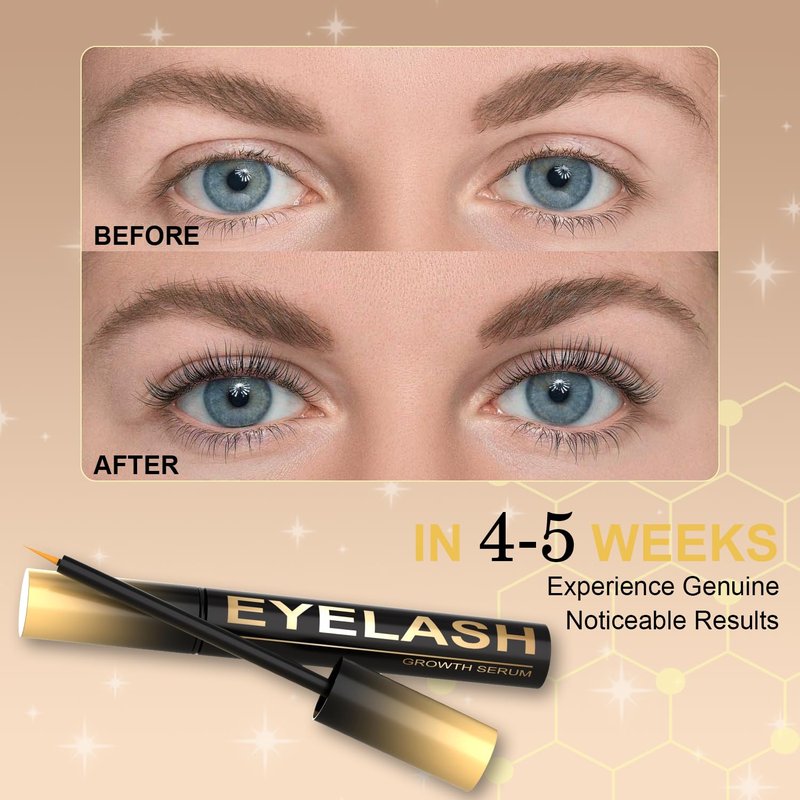 Eyelash Growth Serum - Premium Lash Enhancer for Longer, Thicker Lashes | 5 mL, Sensitive Eyes Formula