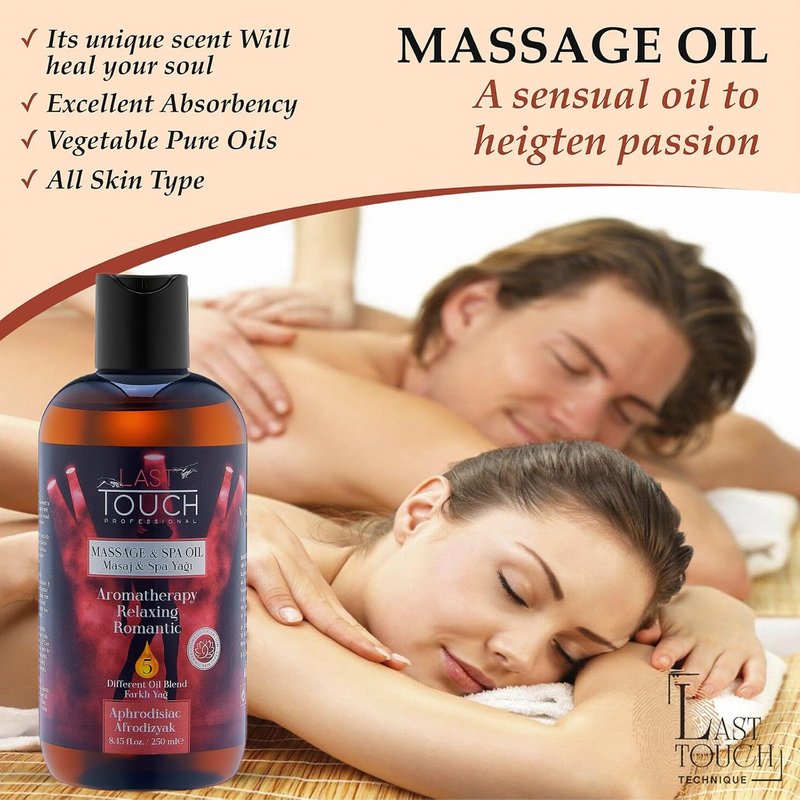 Aphrodisiac Massage Oil for Couples - Relaxing Aromatherapy Oil for Intimate Moments | 8.45 Fl Oz