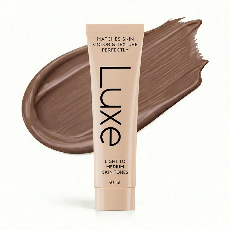 Luxe Color Changing Foundation - Instantly Adapts to Skin Tone - Buildable Light-to-Medium Coverage - 12-Hour Wear - Dark