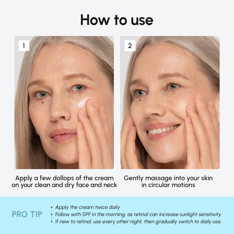 MAREE Retinol Face Moisturizer - Anti-Aging Cream with Collagen for Daily Use - Hydrating Facial Cream