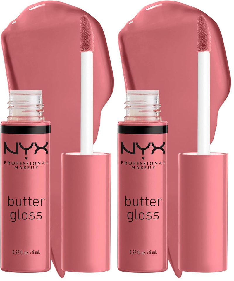 NYX PROFESSIONAL MAKEUP Butter Gloss, Tiramisu Brown | Non-Sticky | Pack of 2