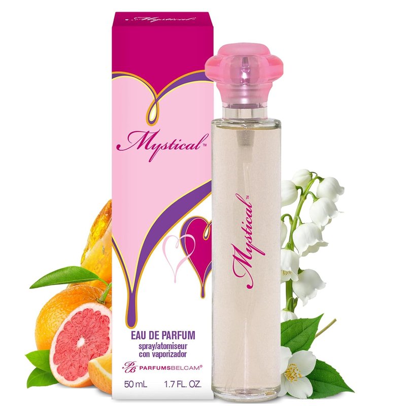 PB ParfumsBelcam Mystical Eau de Parfum Spray for Women - Sweet Fruity Floral Fragrance with Citrus, Jasmine & Amber | 1.7 Fl Oz