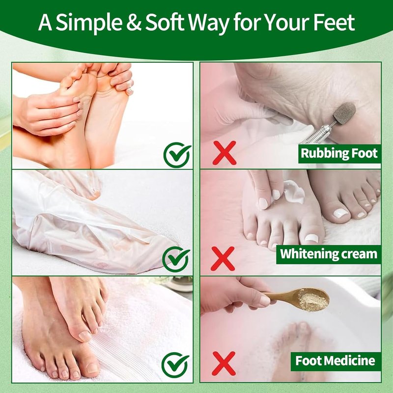Skiennix 5-Pack Moisturizing Foot Masks - Hydrating Treatment for Dry, Cracked Feet | Spa Gift Set