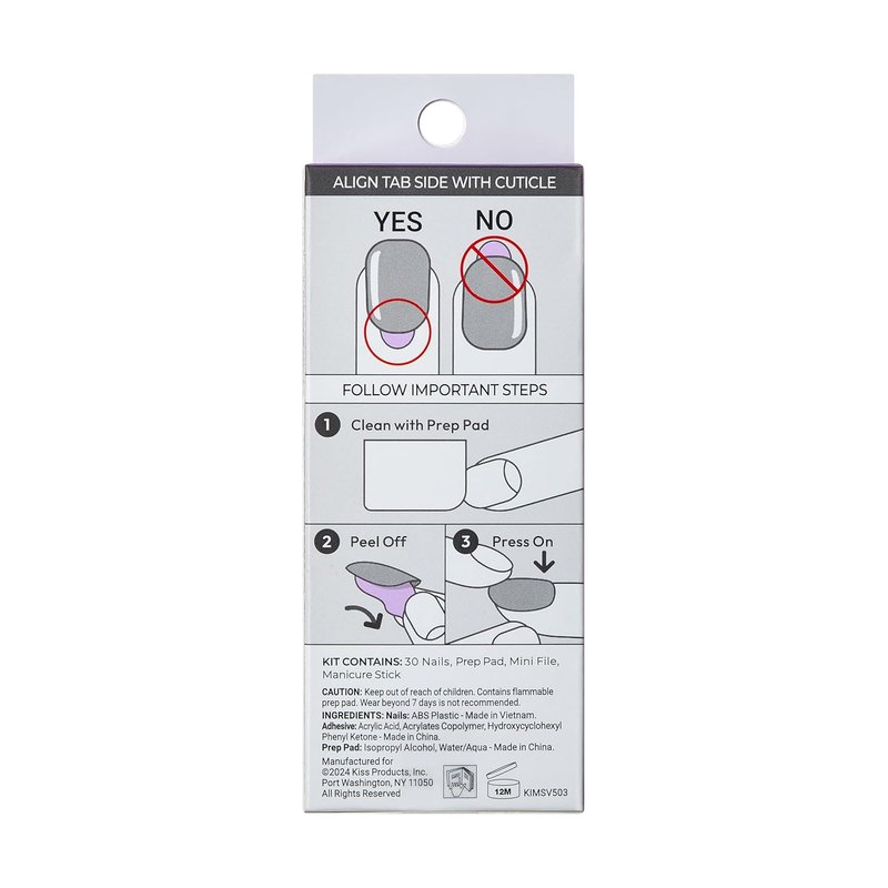 Kiss Impress No Glue Mani Press On Nails - 'This Feeling' Light Pink, Petite Squoval Shape, 30 Nails Included