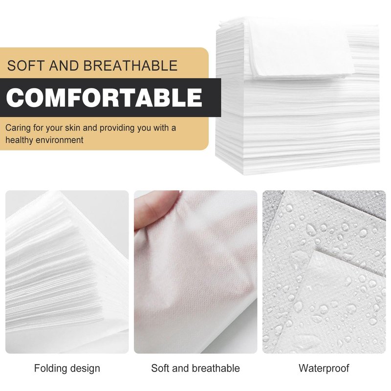 31" X 70" Massage Table Sheets Waterproof and Oil Proof Disposable Bed Sheets Non Woven Fabric SPA Bed Cover for Massage Beauty Tattoos (100pc White)
