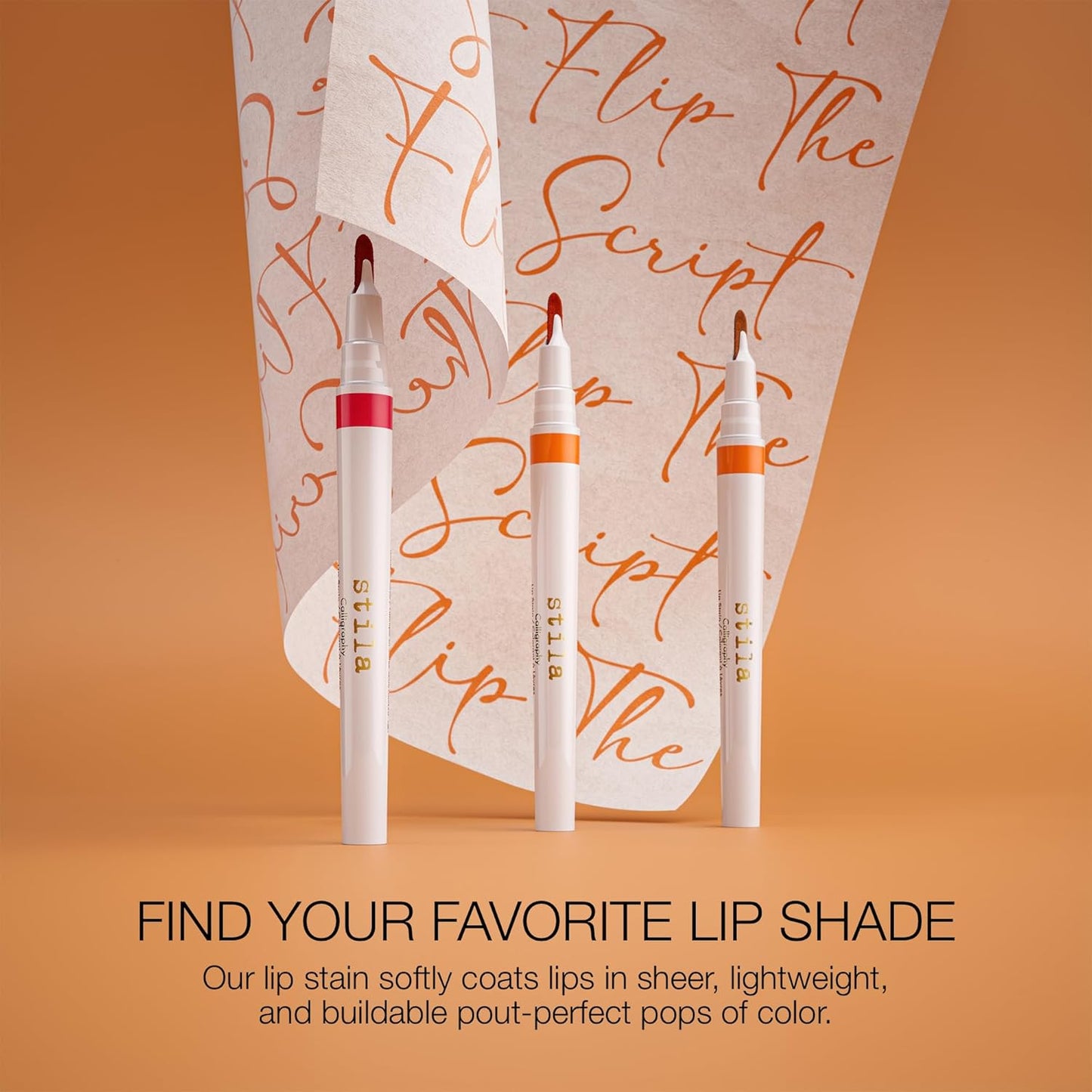 Stila Calligraphy Lip Stain - Long-Lasting, Moisturizing Tint | Lightweight, Sheer Buildable Color