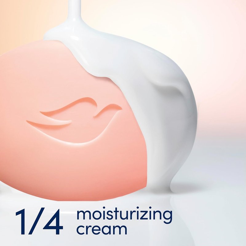 Dove Beauty Bar Soap - Rebalancing White Peach & Rice Milk | 6 Count, 3.75 oz Moisturizing Formula for Nourished Skin