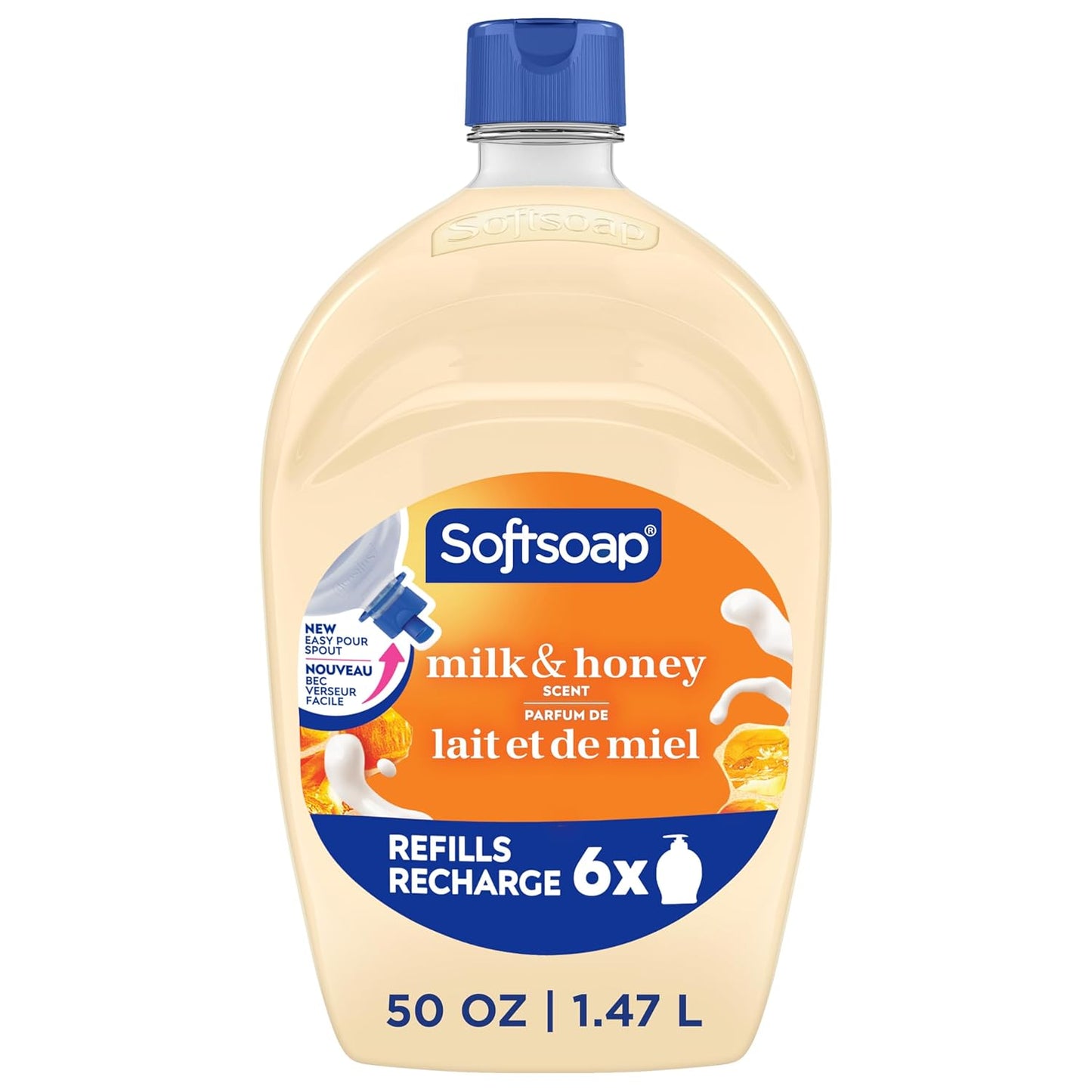 Softsoap Liquid Hand Soap Refill - Milk & Honey Scented, 50 Ounce for Moisturized Skin