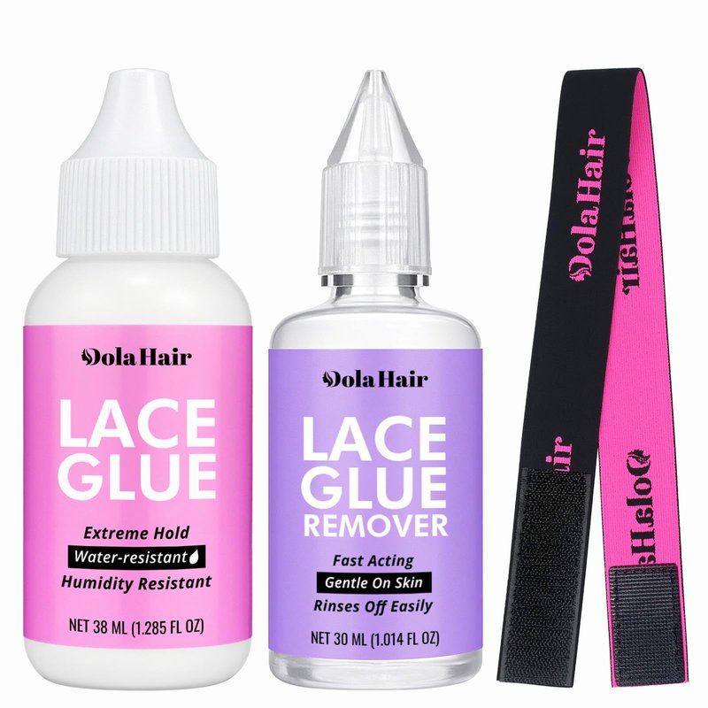 Dolahair Lace Wig Glue Kit - Waterproof Lace Front Adhesive for Wigs (Glue Kit-3pcs)
