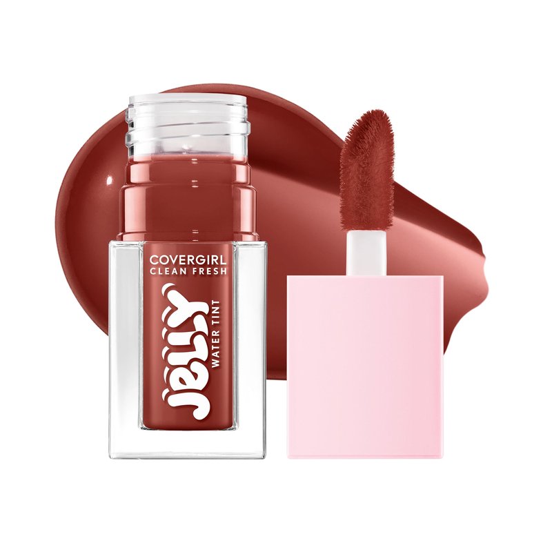 COVERGIRL Clean Fresh Jelly Water Tint, Lip & Cheek Tint, Transfer-Proof, Hydrating - 50 Mulberry Melts (Mahogany)
