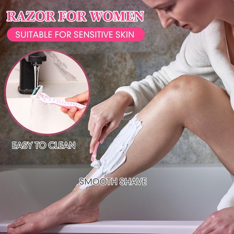 Lasnten 16 Pcs Women Razor 6 Blade Shaving Razor Kit, 1 Handle and 15 Cartridge Refills for Women Lady Sensitive Skin