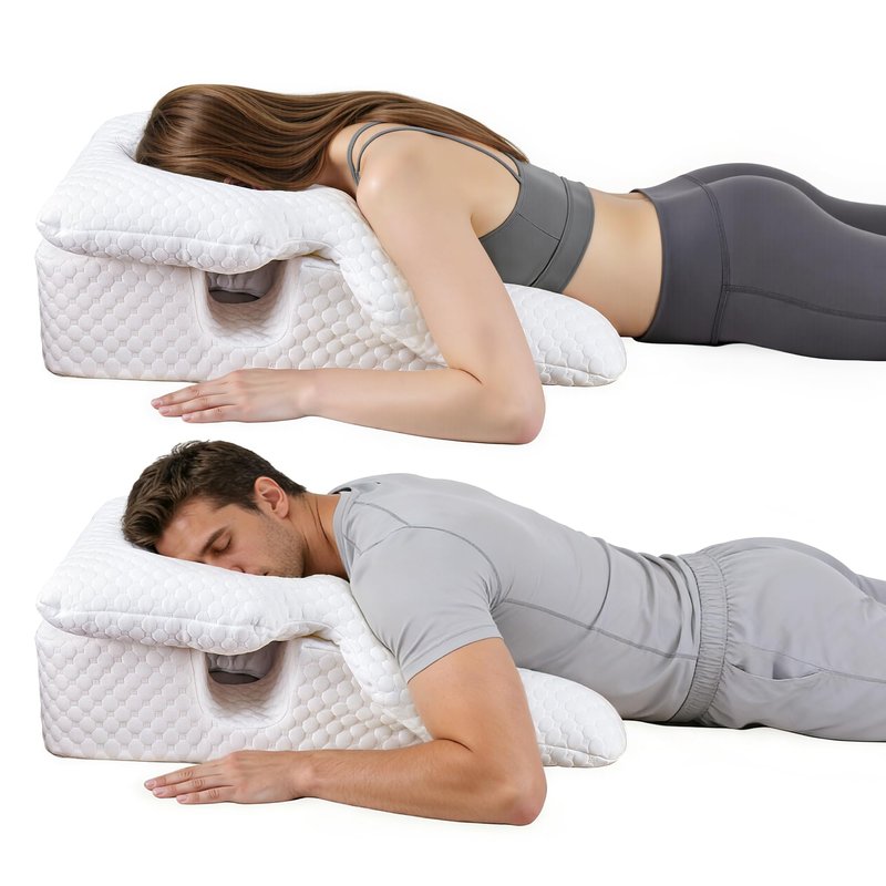 BEYOUDO Face Down Pillow After BBL or Eye Surgery, Home Massage Pillows Face Down Chair for Sleeping & Stomach Sleeper, Soft BBL Adjustable Prone Massage Pillows with Removable Cover