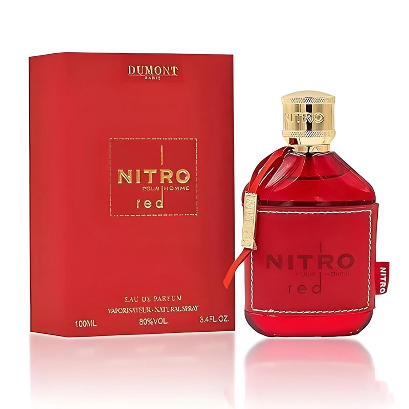 NITRO RED - Luxury Men's Eau De Parfum | Long-Lasting Woody & Floral Fragrance - 3.4 Ounces