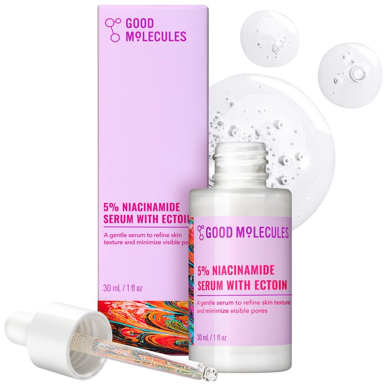Good Molecules 5% Niacinamide Serum with Ectoin - Ultra Hydrating Serum to Target Enlarged Pores and Blemishes - Moisturizing, Pore Minimizer for Face - Skin Care
