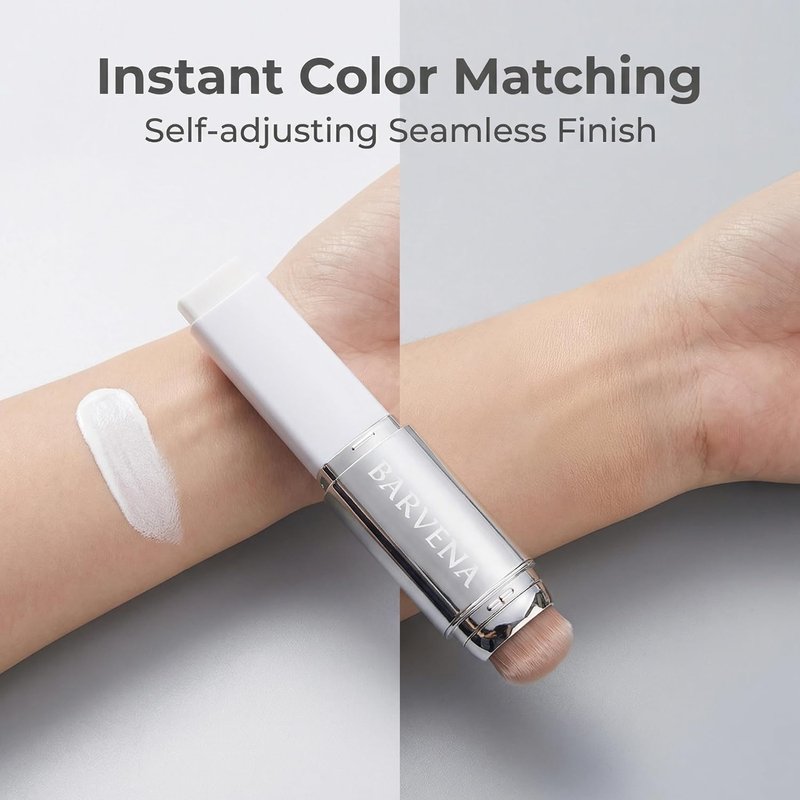 Color Changing Foundation Stick - Full Coverage Self-Adjusting Makeup for Mature Skin | Ivory White, 1 Fl Oz