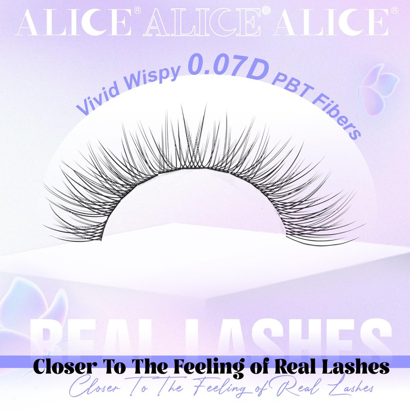 Natural Lash Clusters Wispy Lash Extensions Short 10-14mm DIY Cluster Eyelash Extension C-Curly 280pcs Soft Thin Band Individual Lashes by ALICE