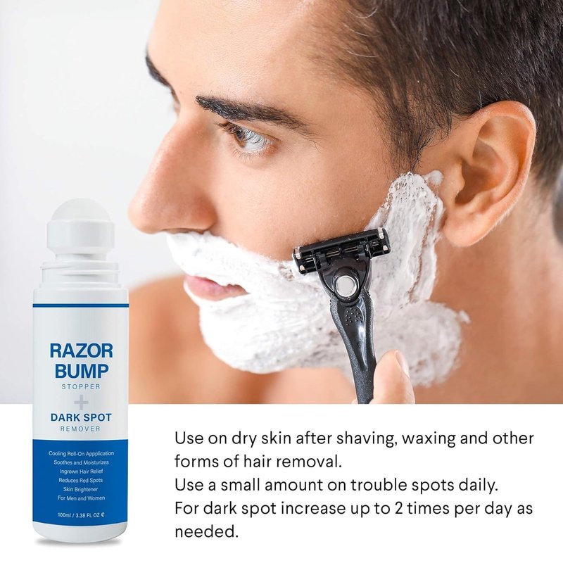 Razor Bump Stopper - Ingrown Hair Treatment for Men & Women | After Shave Solution, 3.38 Fl Oz