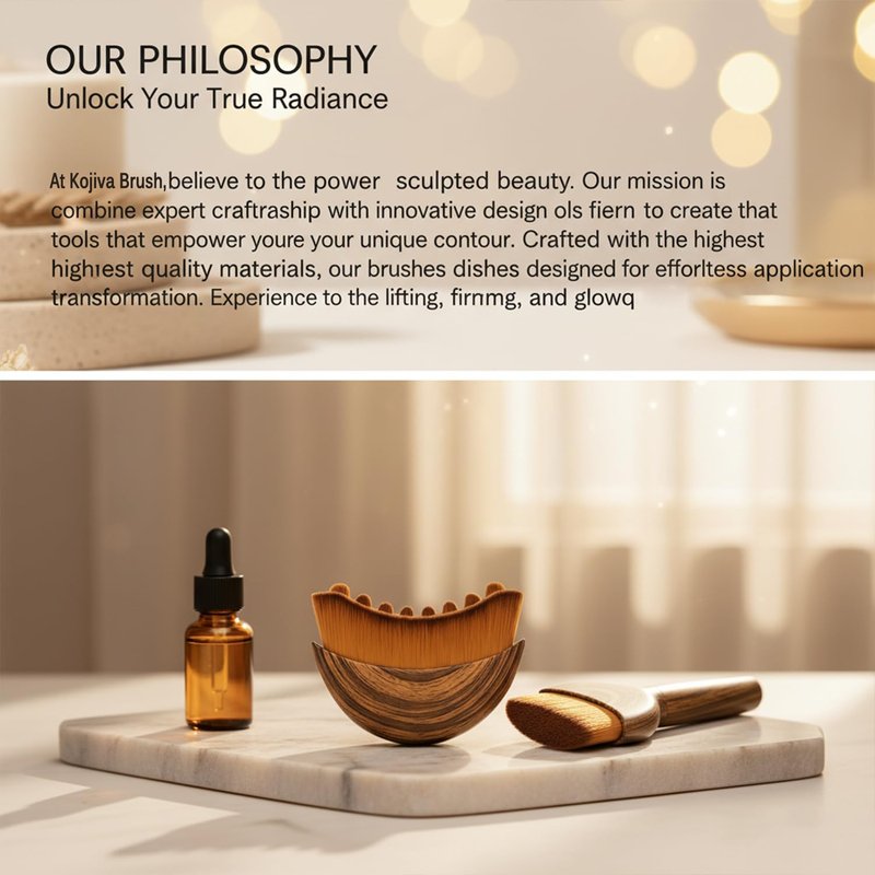 Kojiva Lymphatic Face Brush, Lymphatic Contour Face Brush Curved, Facial Lymphatic Drainage Massager Brush for Sculptingm, Reduce Puffiness & Double Chin Reducer, Improves Skin Glow & Absorption