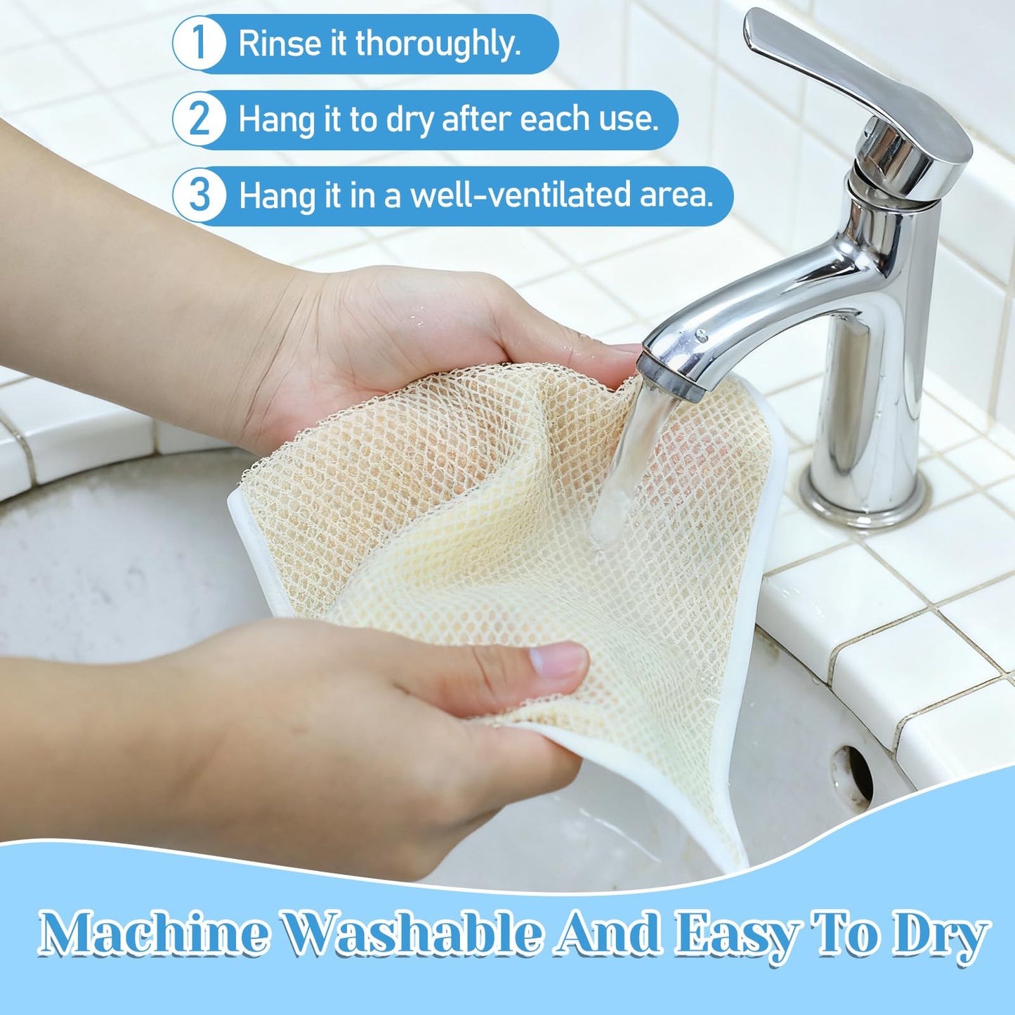 Body Wash Cloths, 6 Pieces Thin Exfoliating Washcloths Soft Weave Clean Face Towels Exfoliating Scrub Towel Soft Facial Washcloths for Women Man Face and Body Showering
