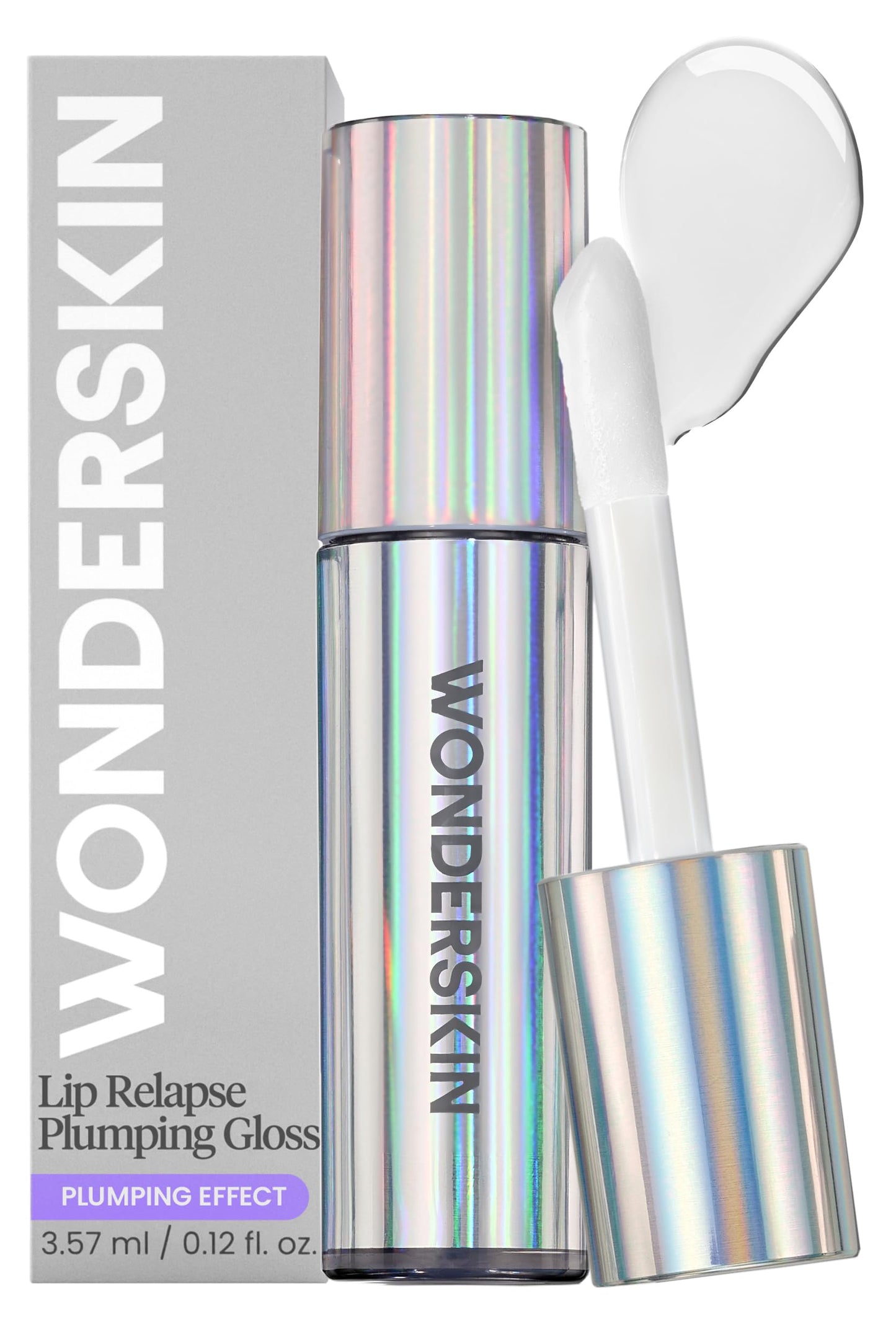 Wonderskin Lip Plumper Gloss - Lip Relapse Plumping Gloss for Fuller-Looking Hydrating, Non-Sticky High-Shine Finish