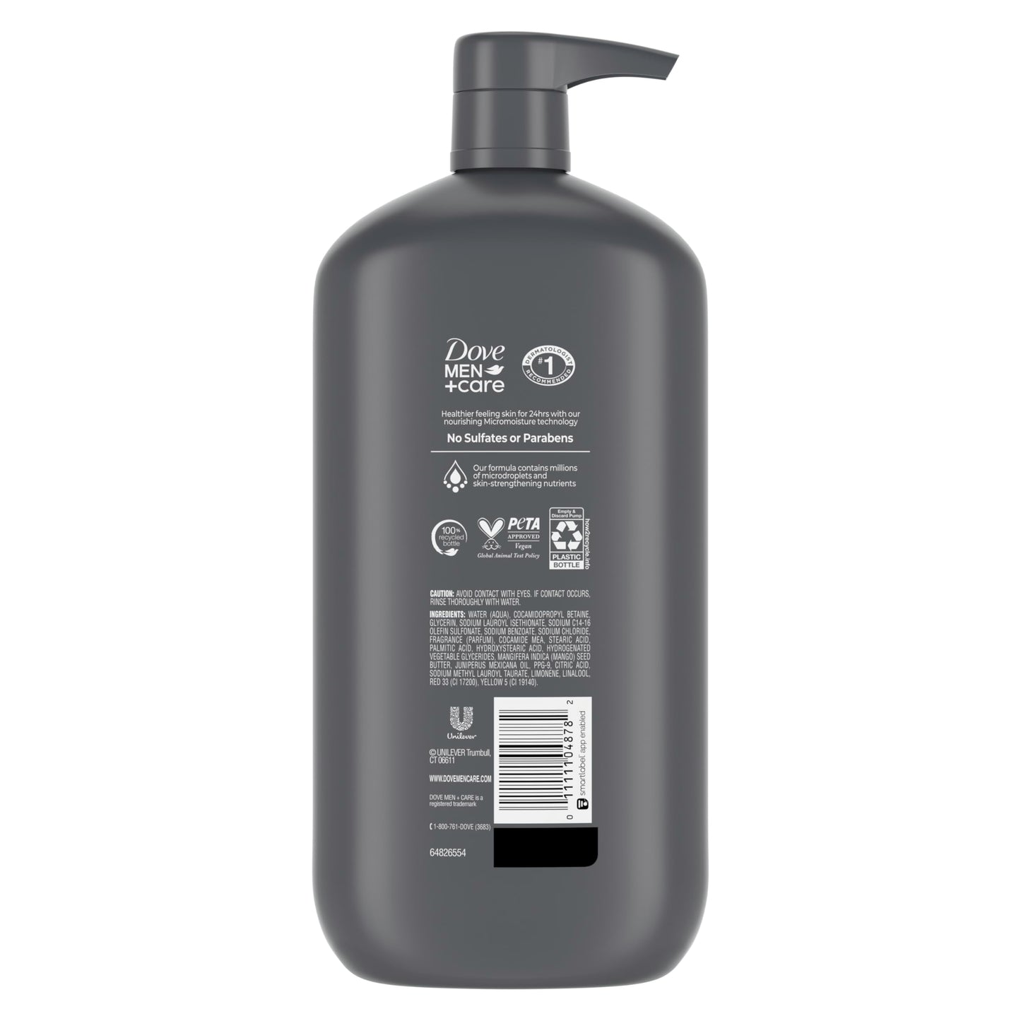 DOVE MEN + CARE body and face wash rejuvenating mango + cedarwood for Men, with 24-Hour Nourishing Micromoisture Technology, 30 oz