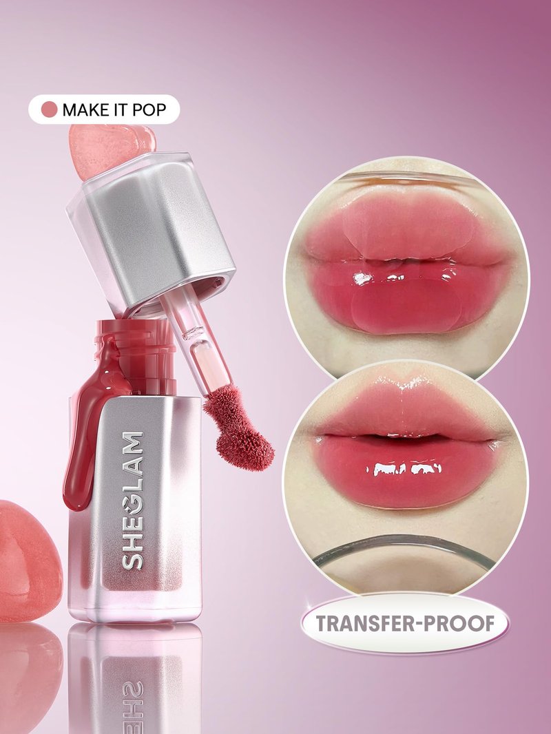 SHEGLAM Glass Lock Air Gloss High Shine Finish Moisturizing Lip Gloss-Make lt Pop